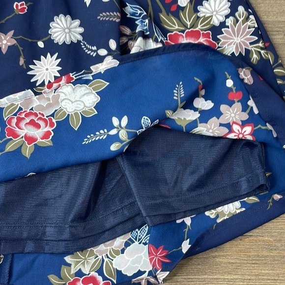 Lush Women’s Navy Blue Floral Spaghetti Strap Mini Dress, size Small - Picture 9 of 13